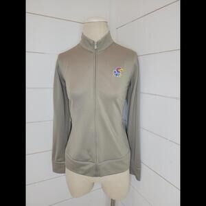 Kansas State KU Jayhawks ADIDAS medium tan/grey performance jacket